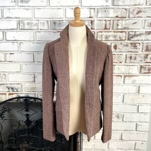 Vintage 70s Evan Picone Wool Burgundy Orange Fitted Blazer Size 6